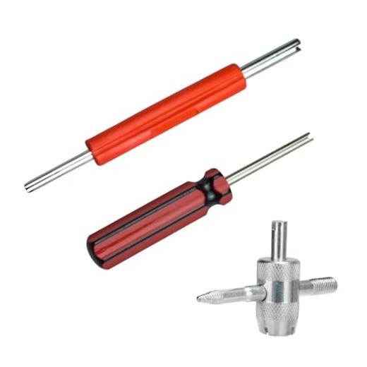 ZIMISI 3PCS Tire Valve Stem Removal Tool Kit, Includes Single & Double Heads