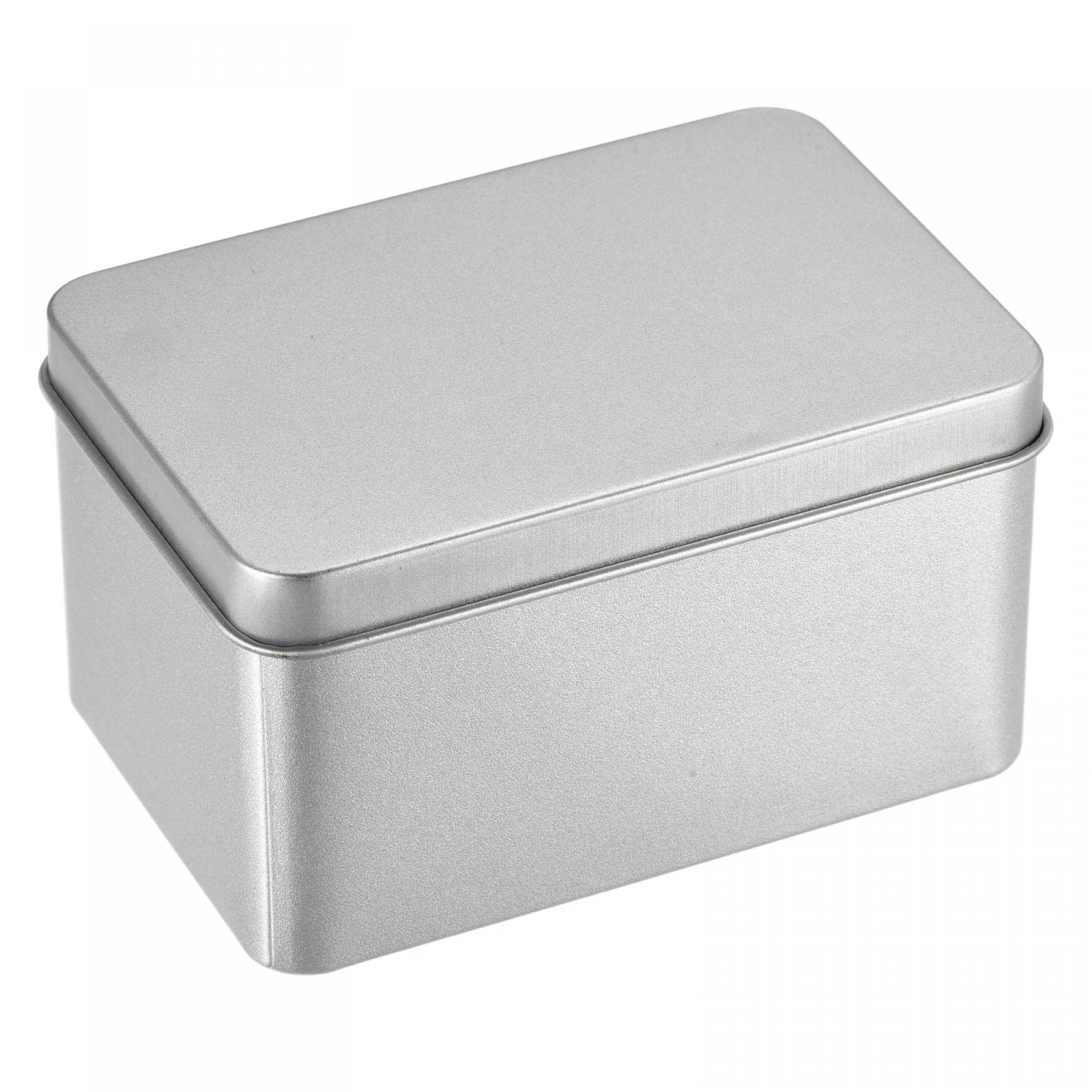 uxcell Metal Tin Box, 4.21" x 2.87" x x x 2.36", Silver Tone
