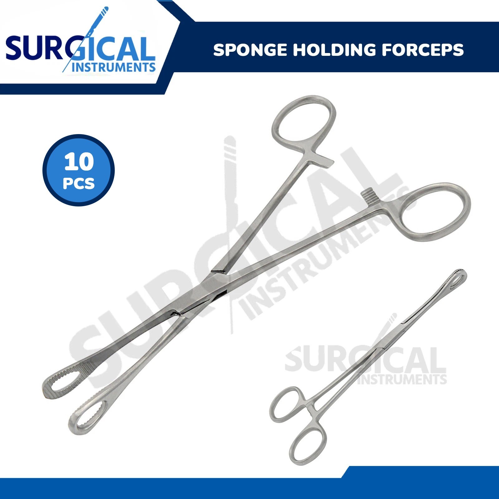 10 Pcs Body Piercing Forceps Kit Hemostat Sponge Clamp 7" Straight German Grade