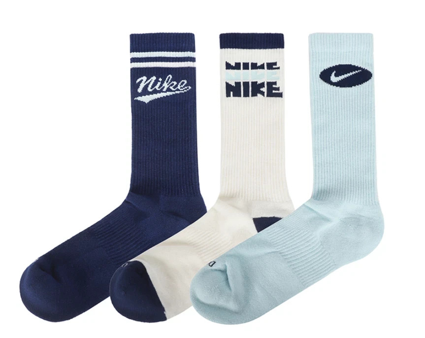 Nike Everyday Plus Crew Socks 3Pairs Unisex Sportswear Socks Casual HJ9336
