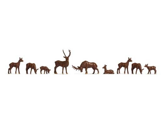 NOCH38211 "DEER* Painted Package of  9  *N Scale*  BRAND NEW* FREE US SHIPPING