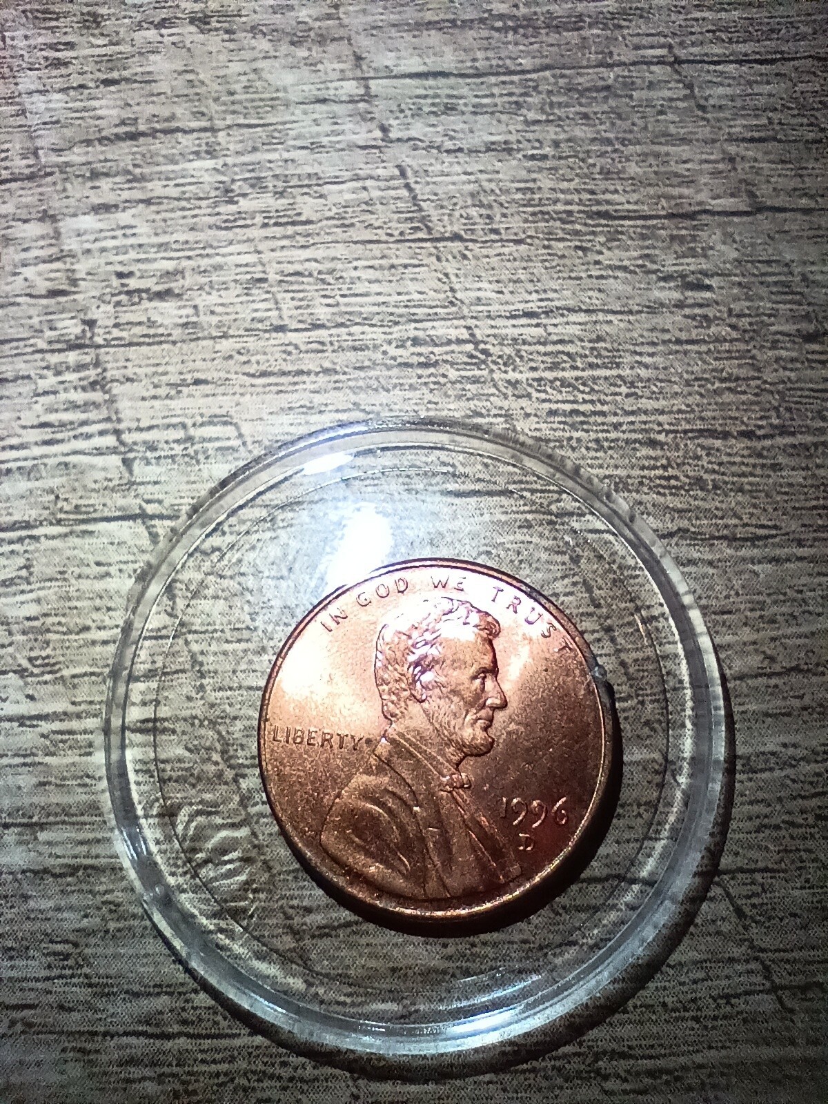 1996 D Penny In Capsule