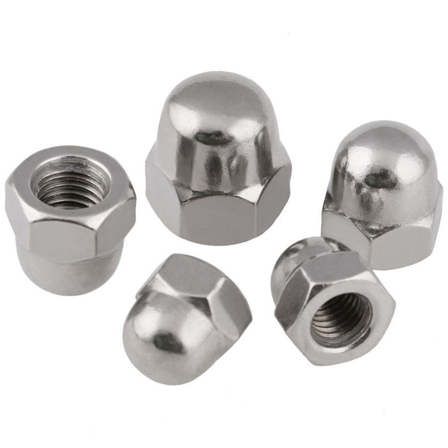 M10*1.0 Fine pitch 304 Stainless Blind Nut Ball Knobs HEX Acorn Nuts Right hand