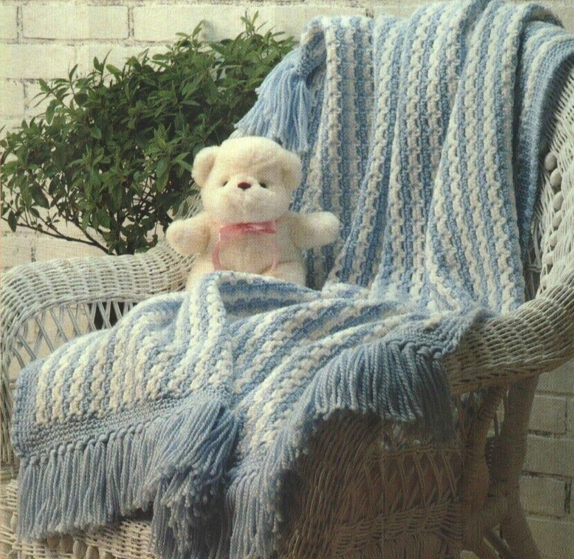 BABY BYE-BYE BLANKET AFGHAN NURSERY DECOR CROCHET PATTERN INSTRUCTIONS
