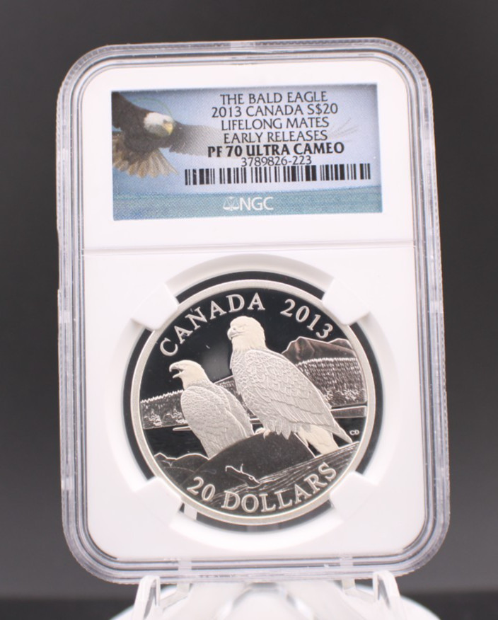 2013 Canada $20 Bald Eagle Lifelong Mates Early Release NGC PF 70 UCAM LVB3.22