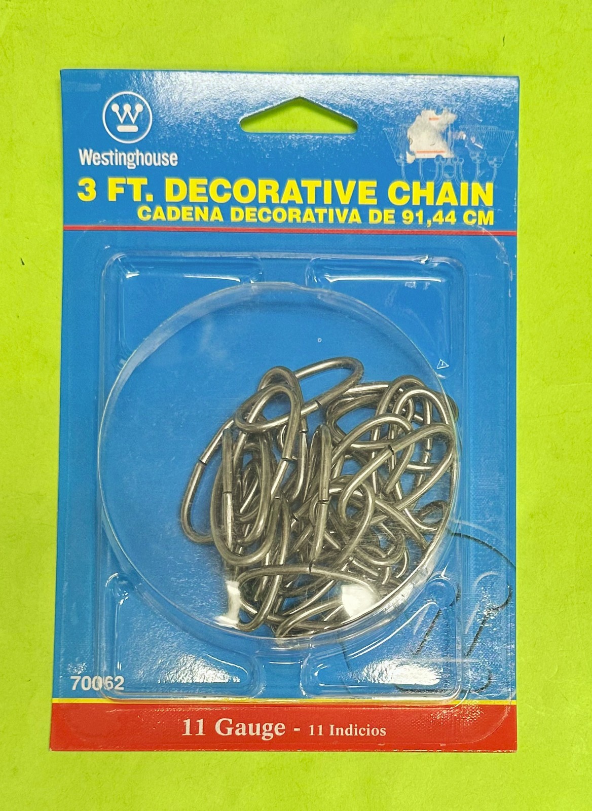 Westinghouse 70062 3ft Decorative Light Fixture Chain 11 Guage Brushed Pewter
