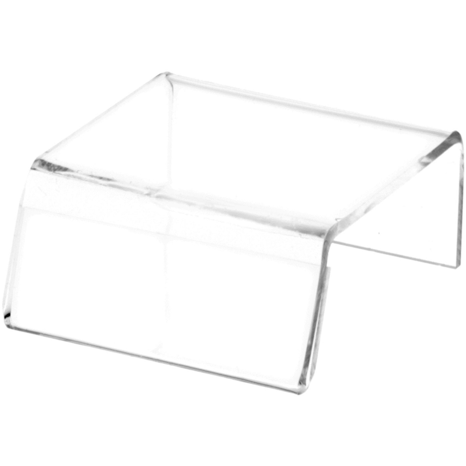 Plymor Clear Acrylic Sign-Holder Riser, 1.25" x 2.5" x 2.75" (1" x 2.5" Sign)