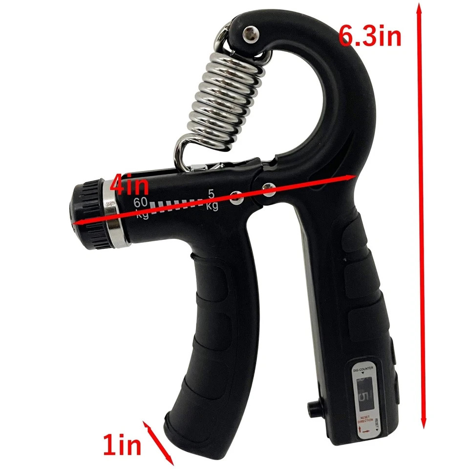 5-60Kg Adjustable Hand Grip Strength Apparatus Wrist Training Strength Expander