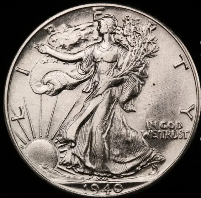 ⭐️1940 Walking Liberty Half $⭐️Scarce High Grade Luster⭐️90% PURE SILVER⭐️