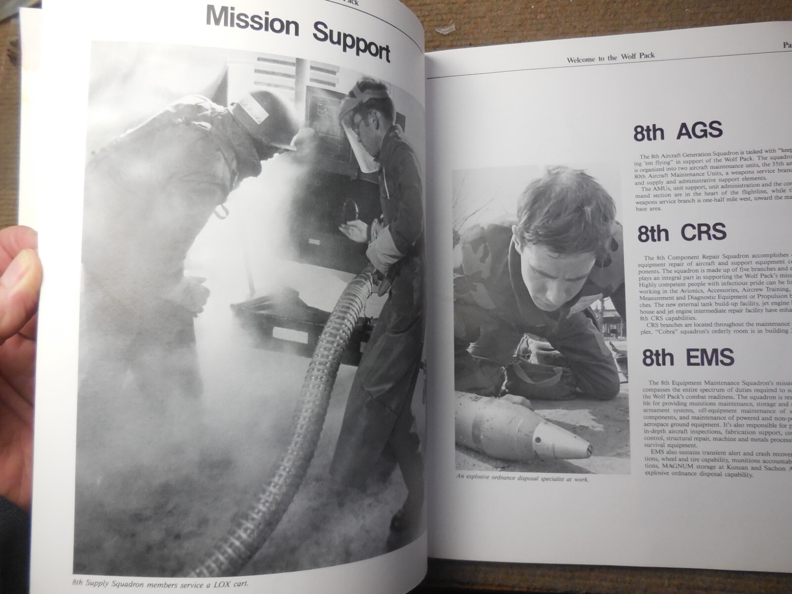 Softcover USAF Book Welcome To Kusan( KOREA) Air Base Home of The Wolf Pack