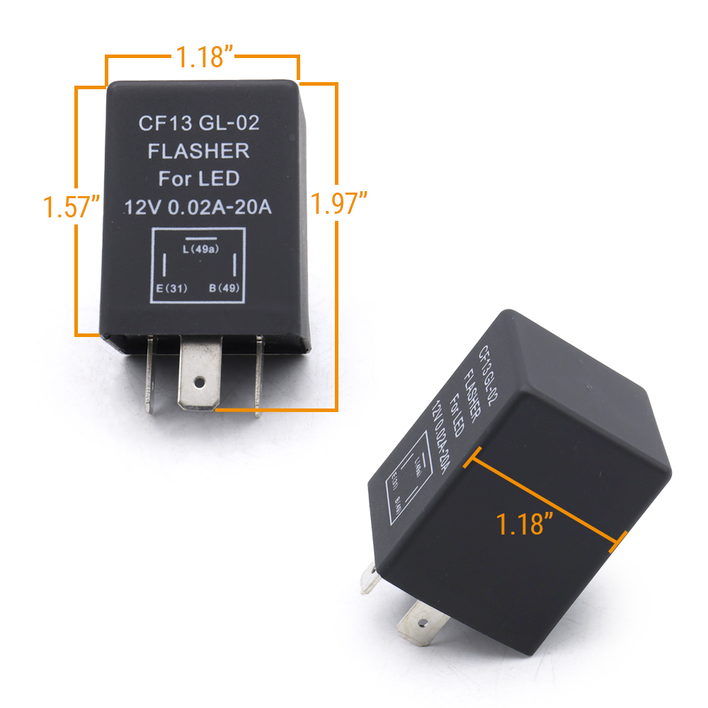 CF13-GL02 LED Flasher Relay Fix Hyper Flash Turn Signal Decoder Load Equalizers