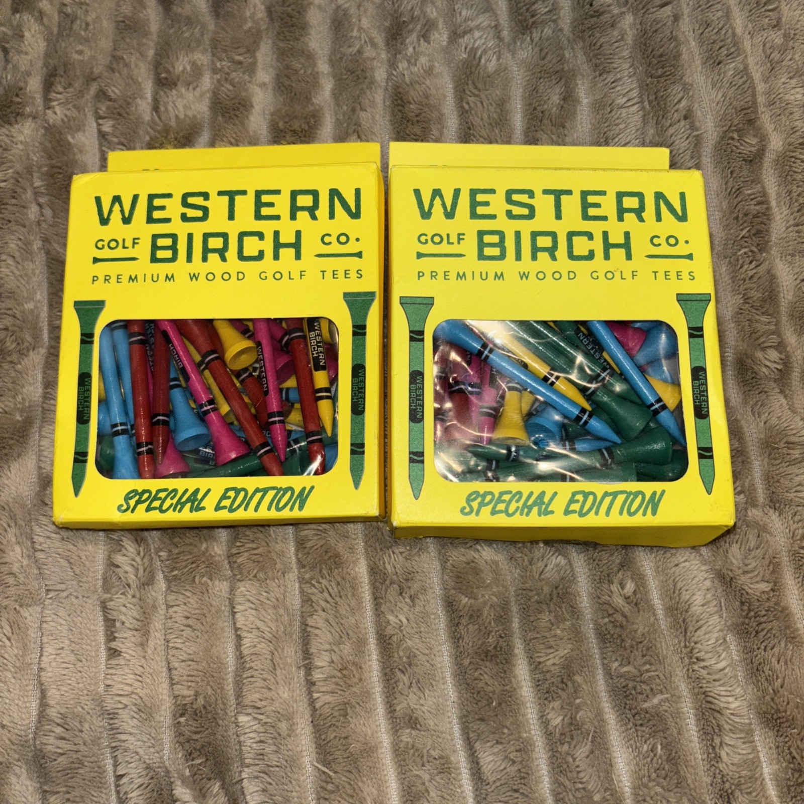 (2) Western Birch Golf Company Signature Special Edition Crayon 2.75  - 50 Pack