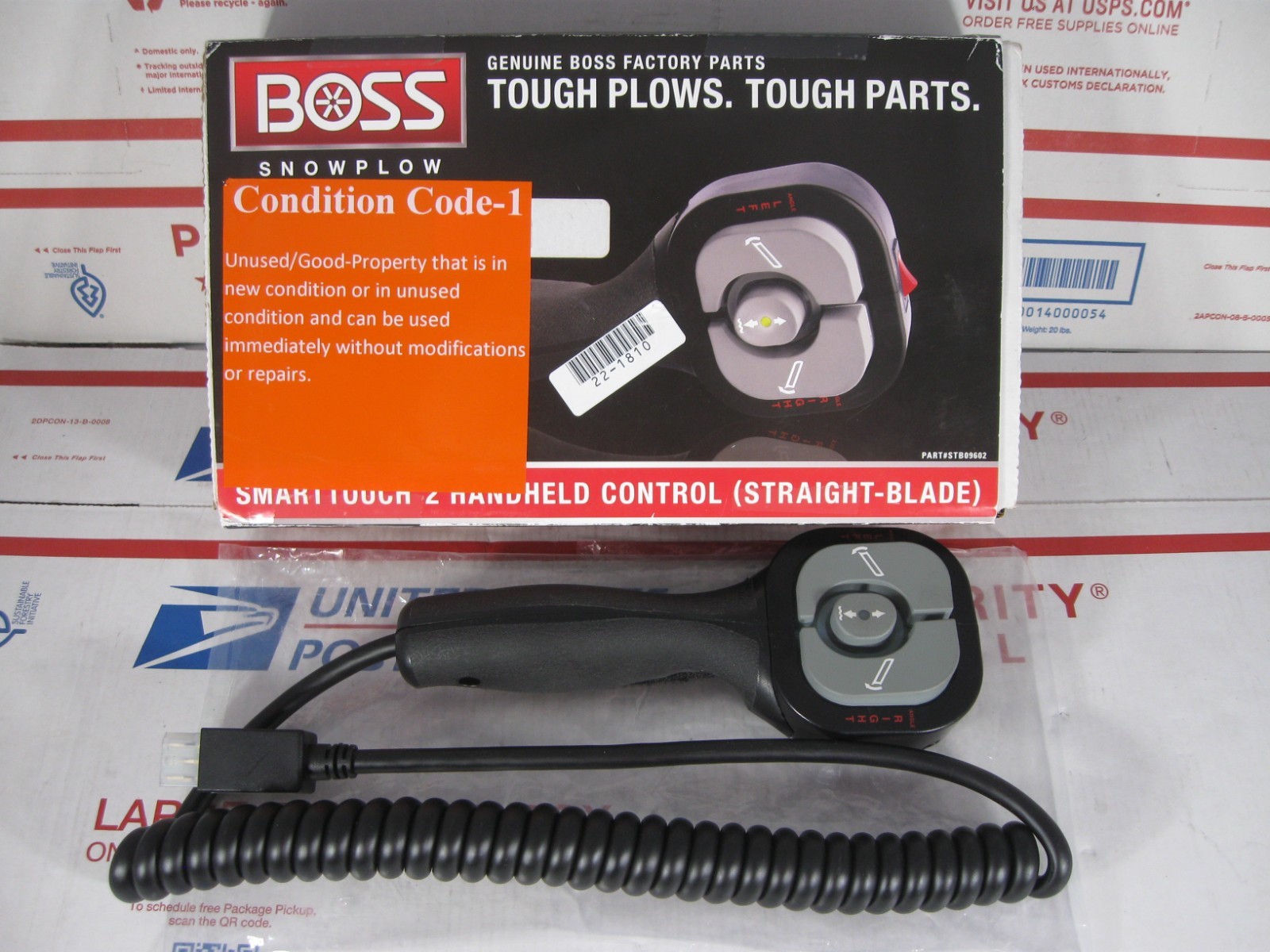 BOSS HAND HELD STRAIGHT PLOW CONTROL- NEW IN BOX STB09602 SMART TOUCH 2