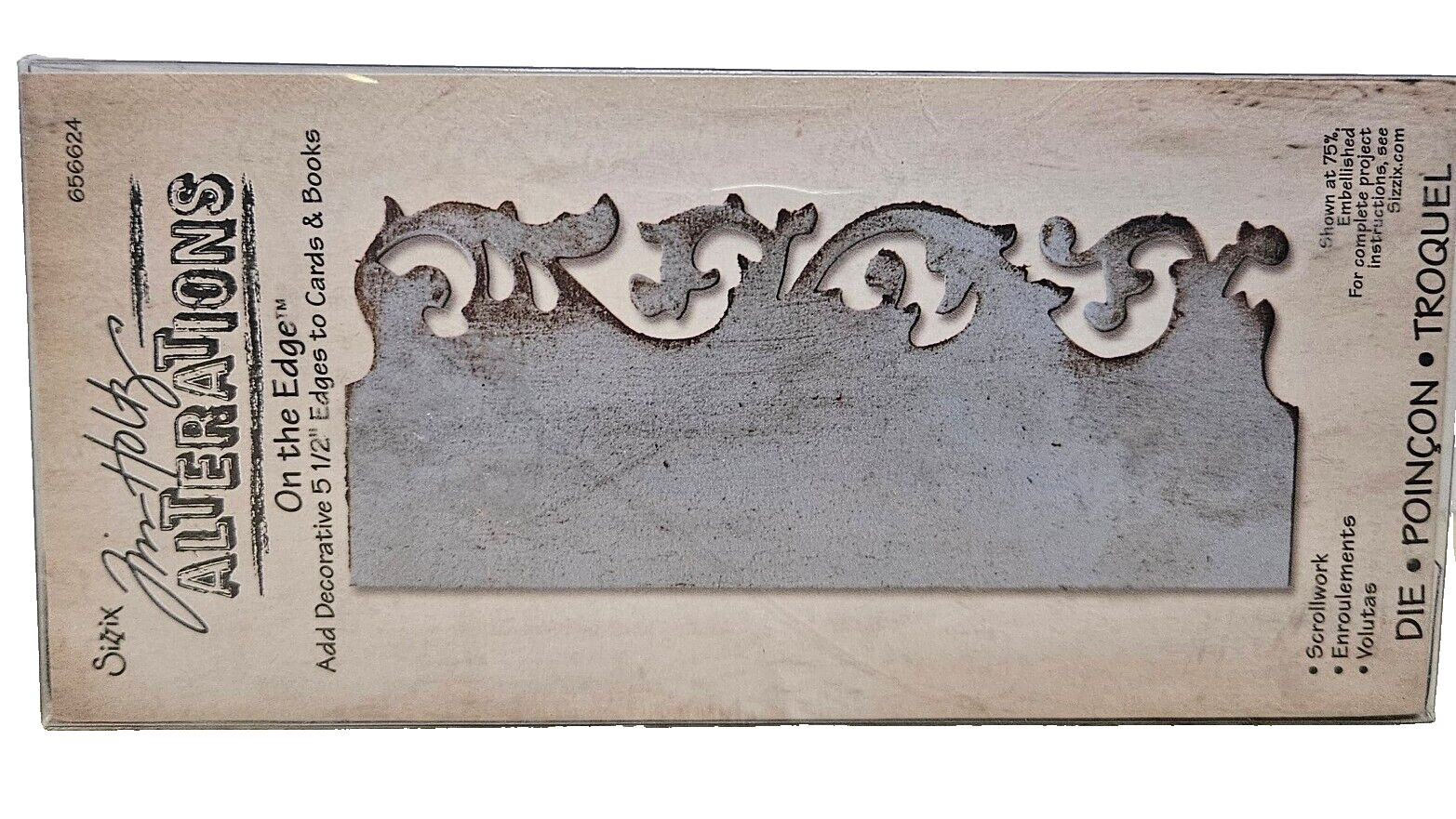 Sizzix Tim Holtz Scrollwork Die Alterations Edge 2009 Crafting 5 1/2" #656624