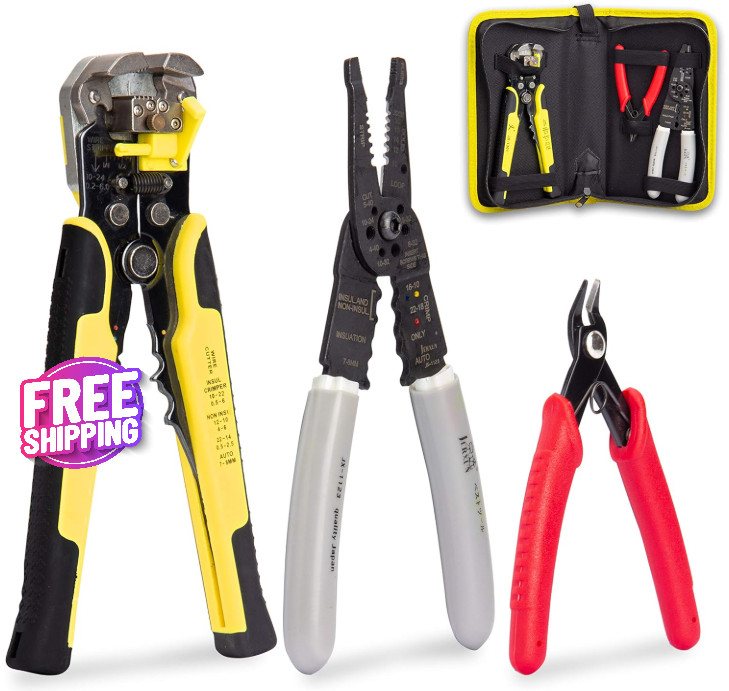 Pinzas De Electricista Pelacables Automática Autoajustable Aislamiento 8" NEW US