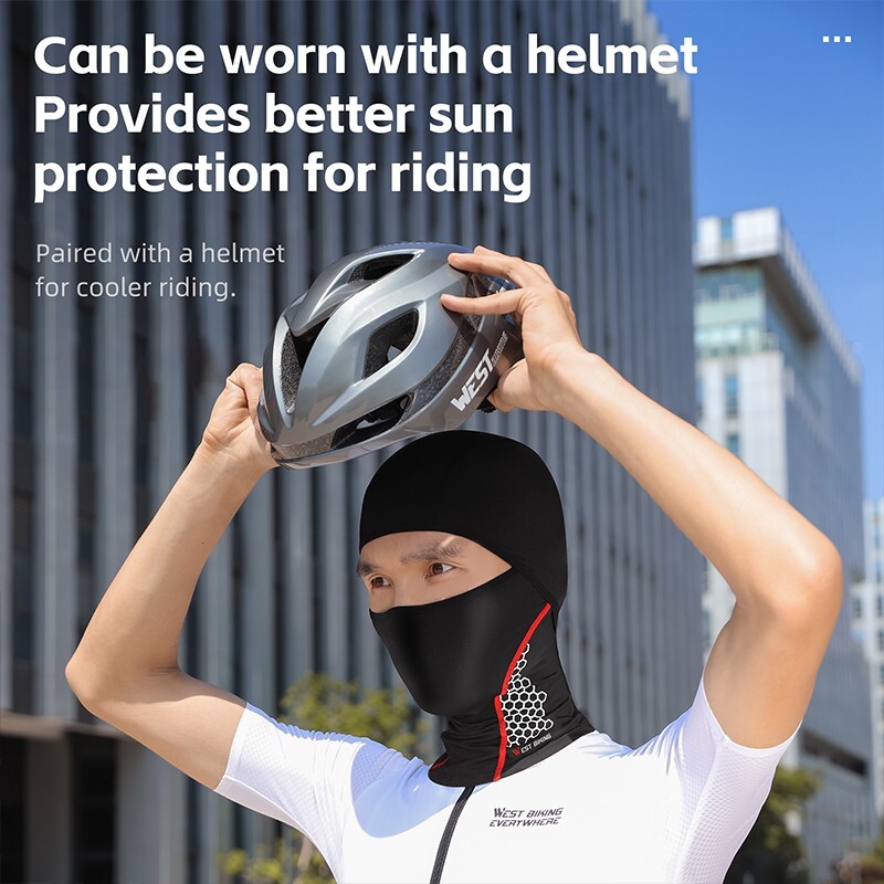 Summer Ice Silk Motorcycle Balaclava Face Mask Cover Breathable Cycling Cap Hat