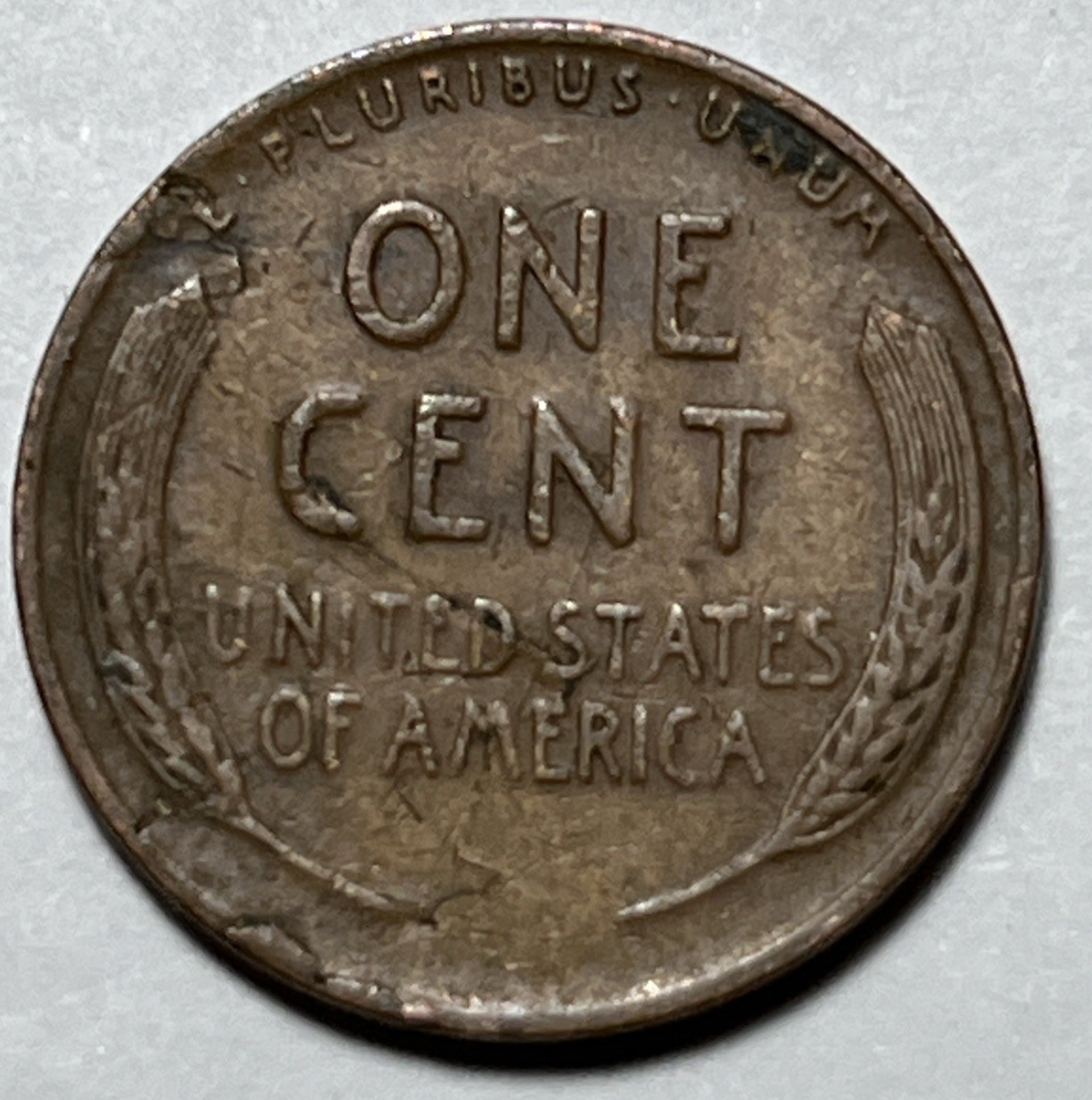 1945 S Wheat Penny Errors Major Strike Through Both Sides
