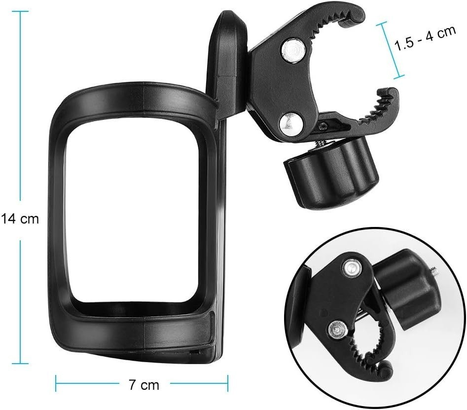 Versatile Universal Cup Holder for Stroller, Walker & Bike - Spill-Proof Design