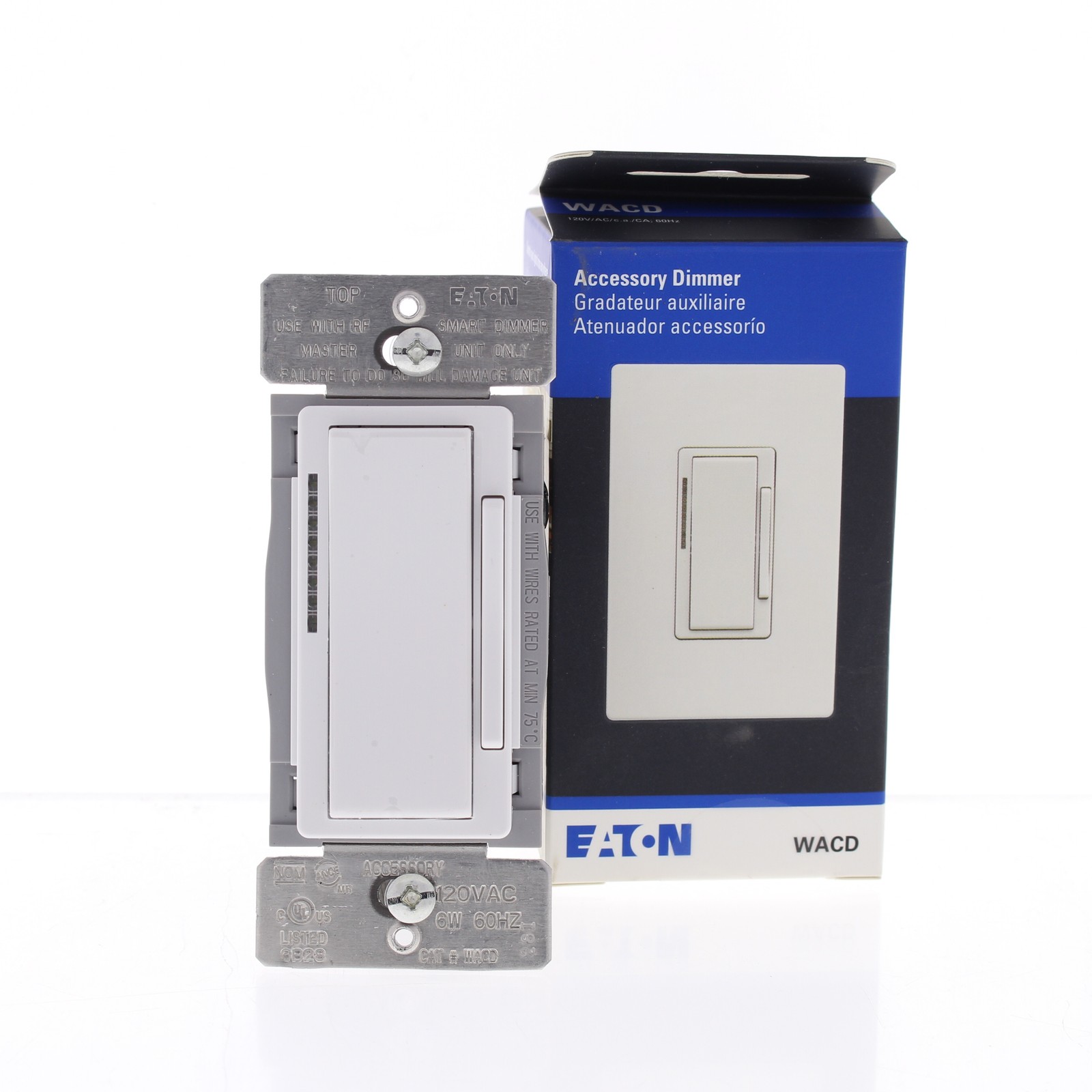Eaton WACD-W White Accessory Dimmer Only for Use with WFD30 Master Dimmer