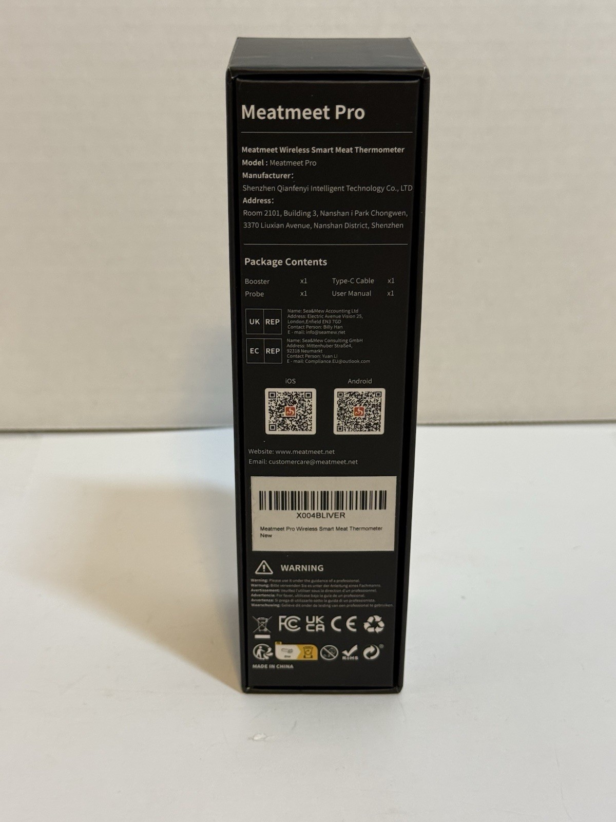 MeatMeet Pro Smart WiFi & Bluetooth Wireless Meat Thermometer – Open Box