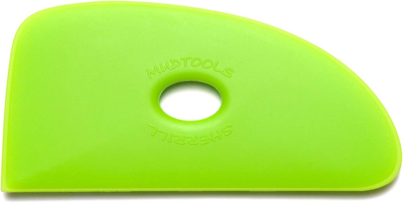 Mudtools Green Shape 4 Medium Polymer Rib for Clay & Pottery Artists
