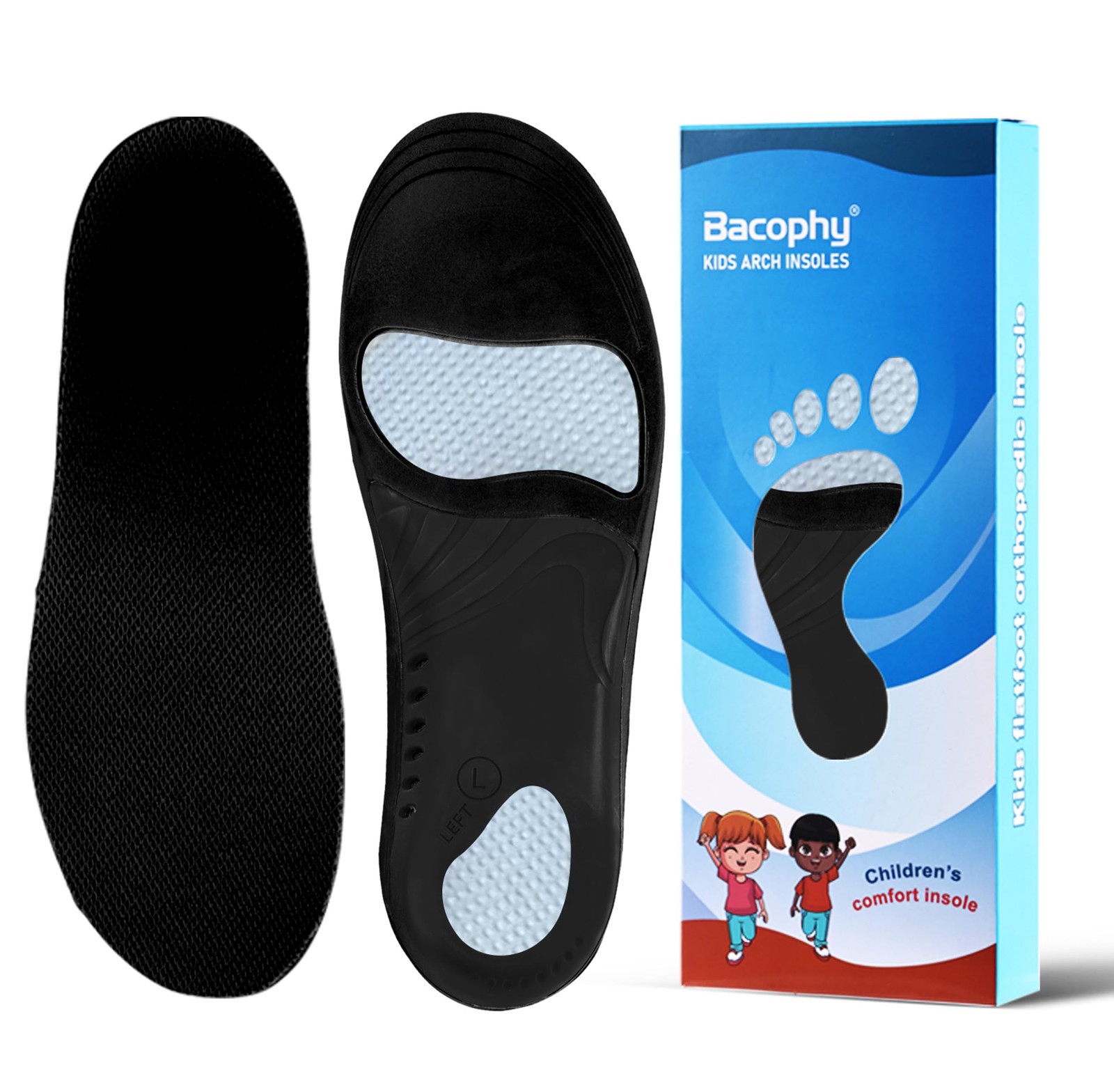 Orthotic Arch Insoles, Plantar Fasciitis Cushioning Shoe Inserts, Shock Absor...