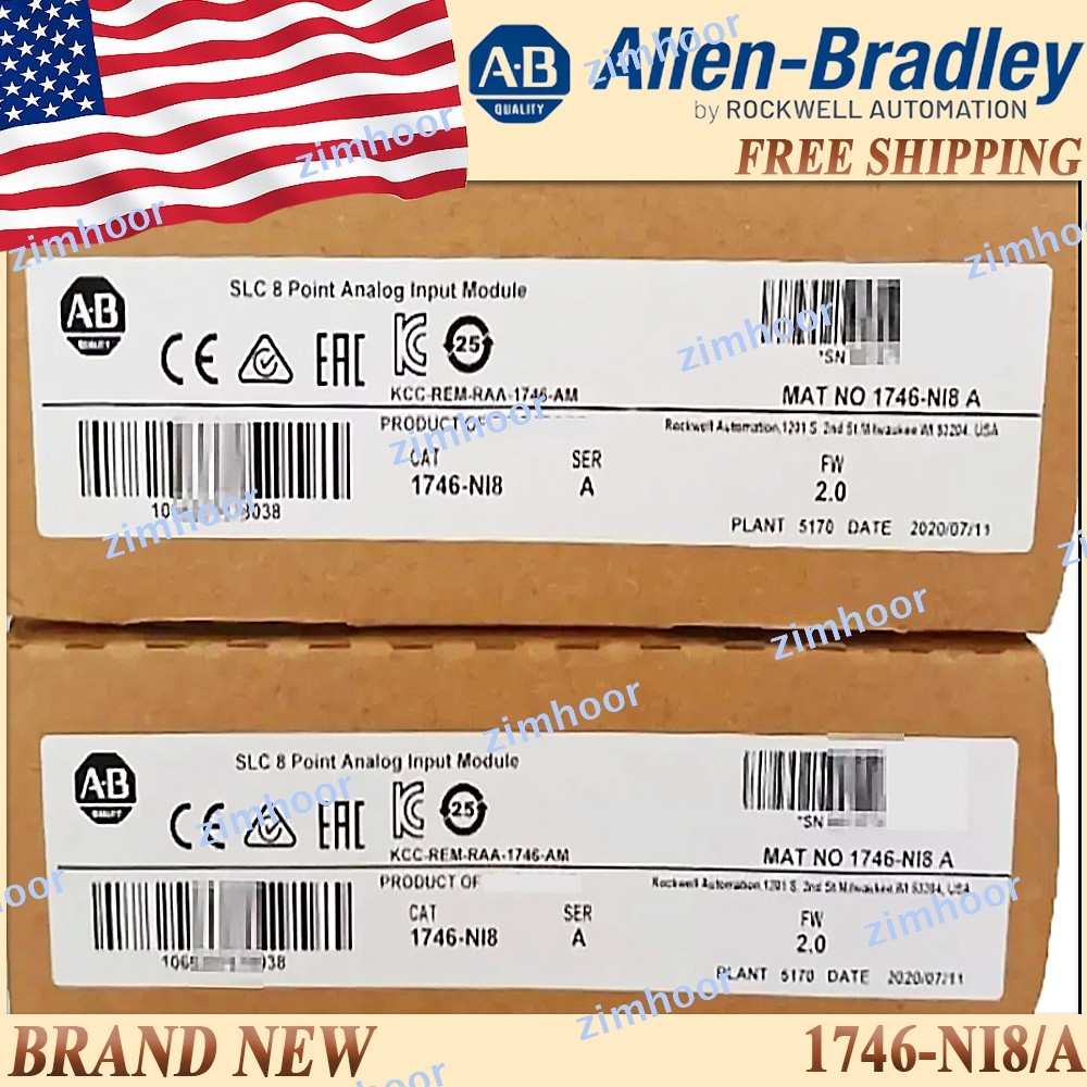 New AB 1746-NI8/A SLC 500 Analog Ouput Module 1746-NI8 serA Free Ship