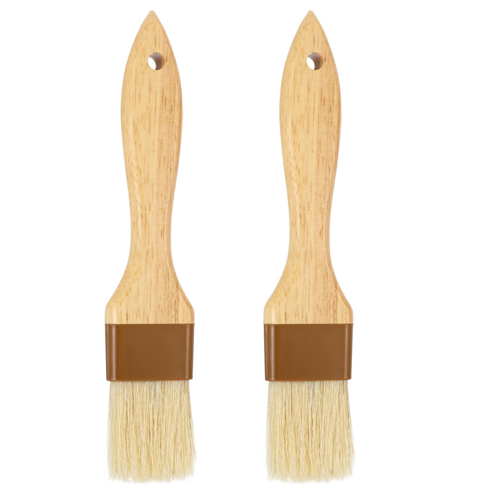 LXUEJIE 2PCS Basting Brush for Cooking, Boar Bristle Pastry Brush, Hardwood H...