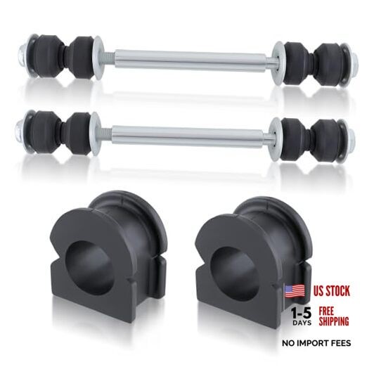 2Pcs 15135385 Front Sway Bar Stabilizer Bar Link and Bushing Kit Compatible