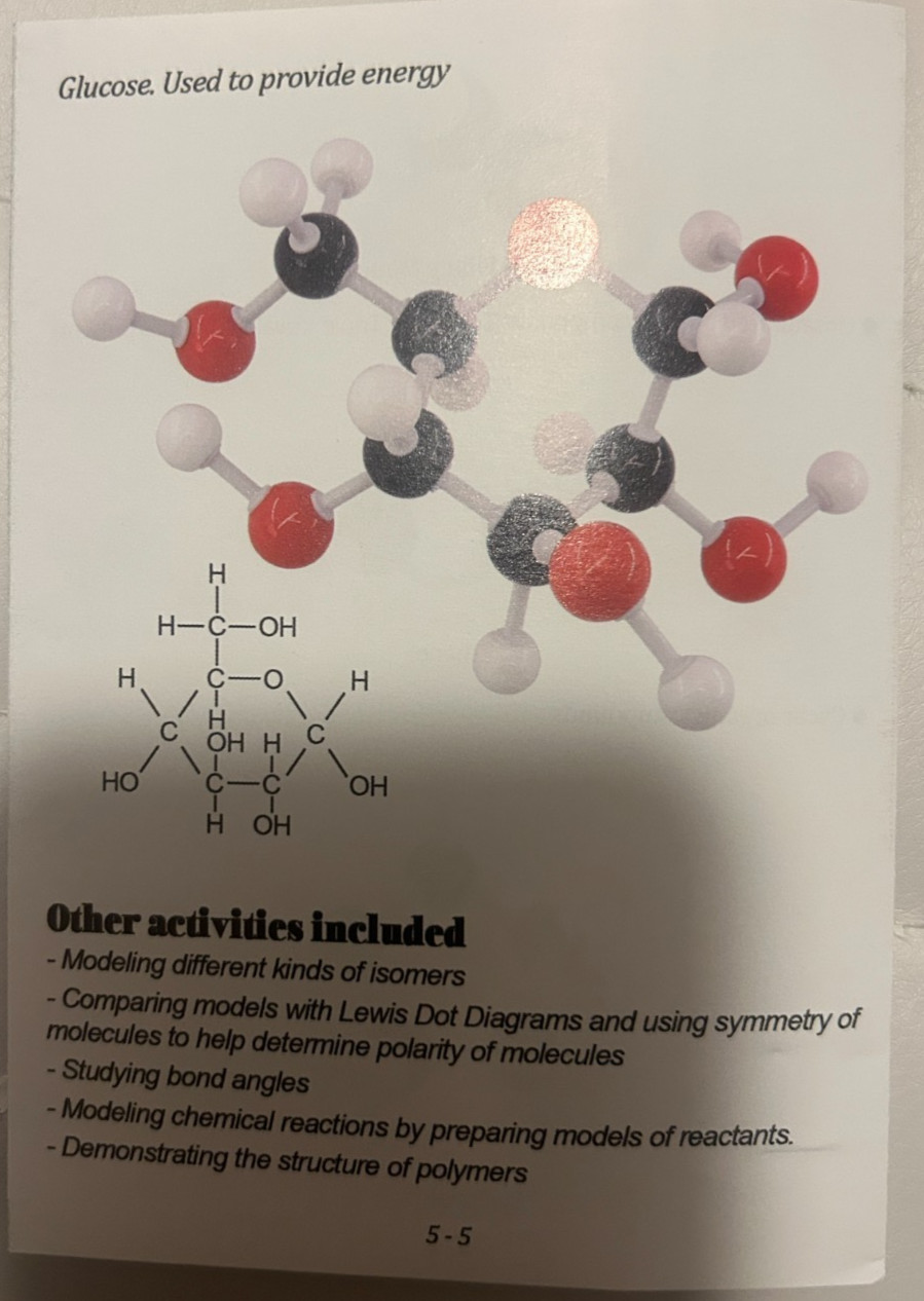 Molecular Modeling Kit-122 pieces-Glucose, etc.-NIB w/instructions