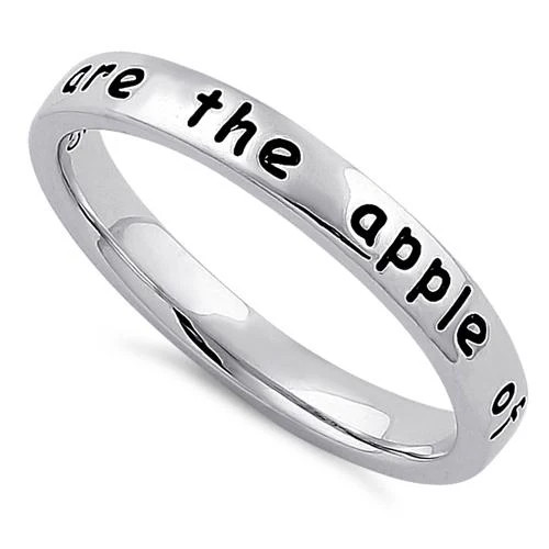 925 Sterling Silver "You are the apple of my eye" Ring