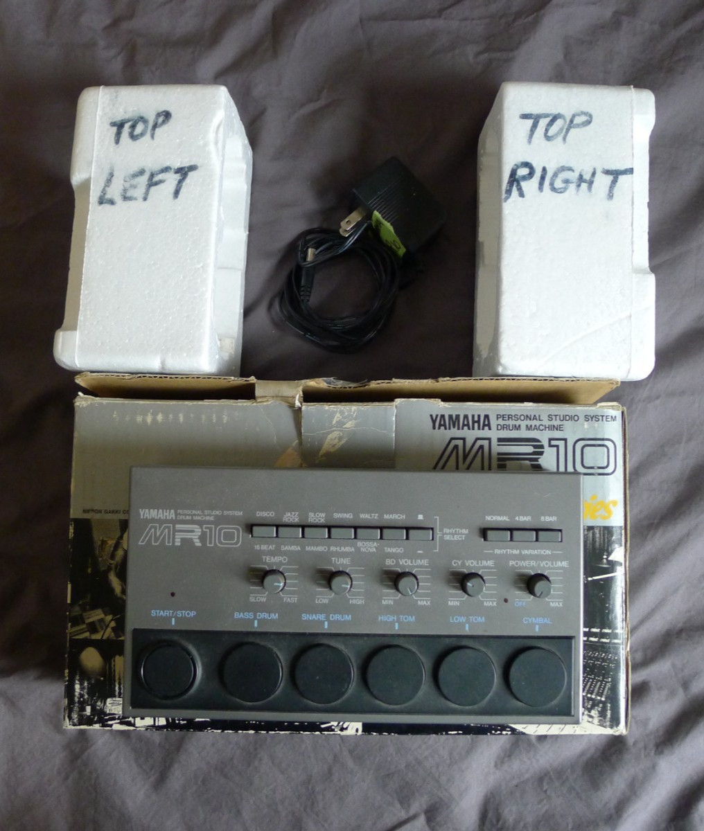 TESTED Yamaha MR-10 Vintage Drum Machine with Original Box/Adapter