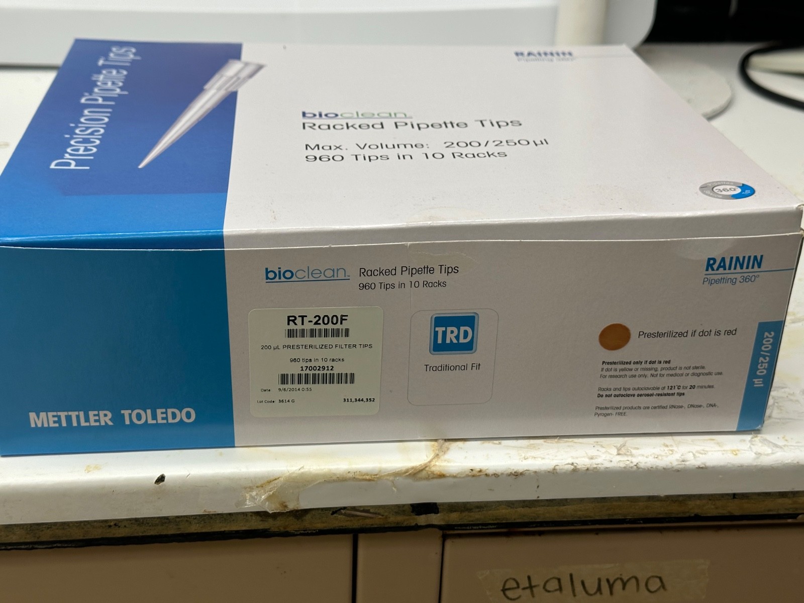 Rainin BioClean RT-200F 200µL Filter Pipette Tips 960 Tips Open Box Sealed Racks