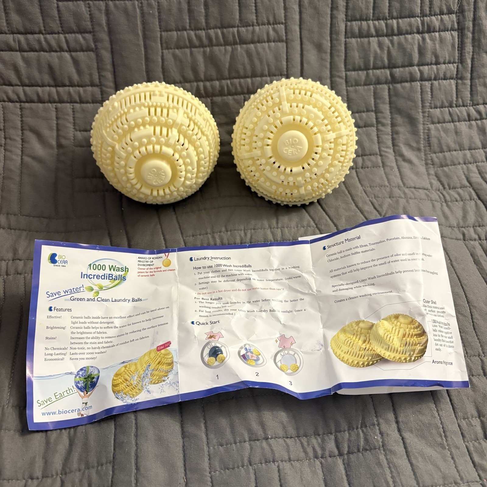 Super Wash Ball By BioCera Laundry Without Detergent for Sensitive Skin  NWOB