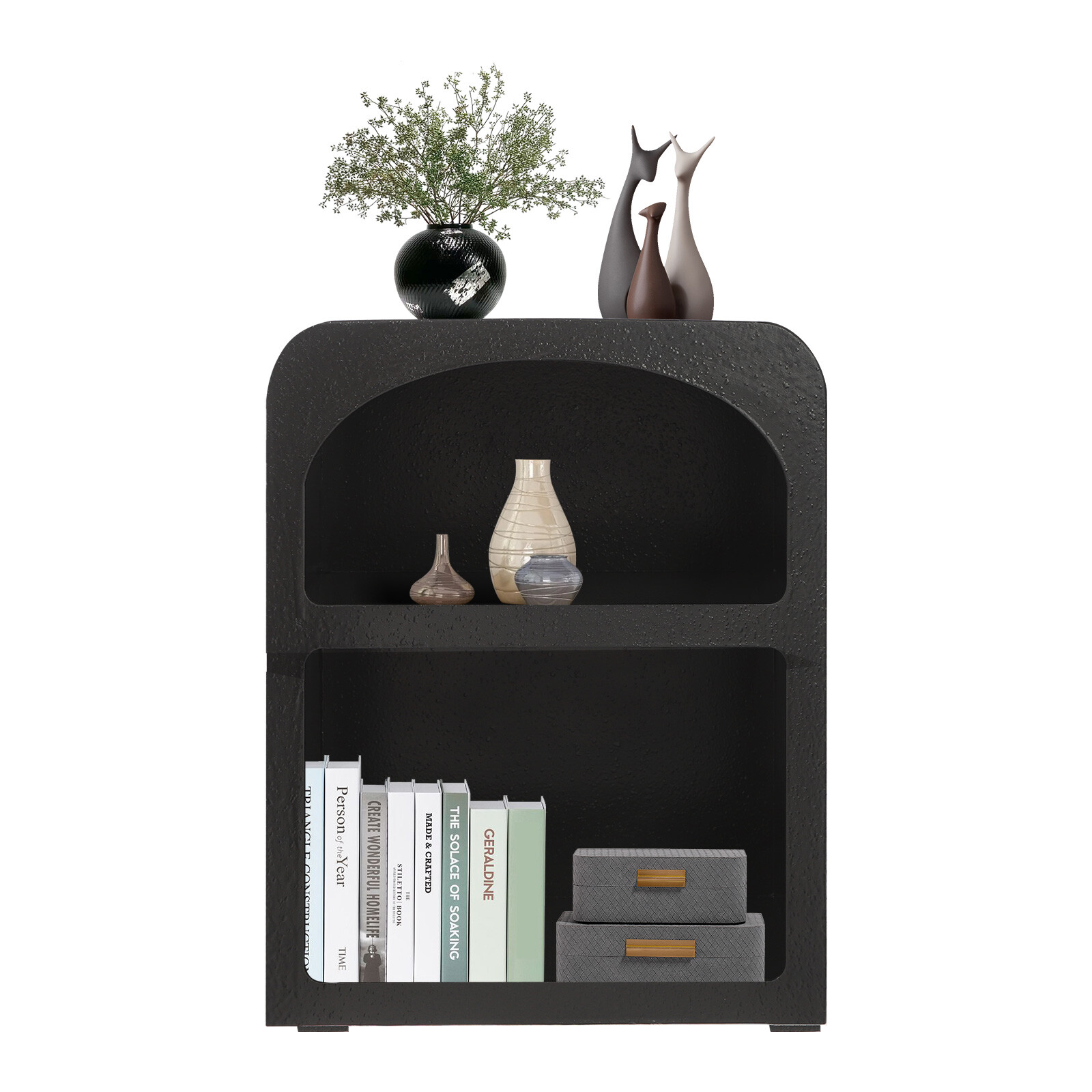 Bedside Table, Storage Cabinet for the Bedroom, Side Table with 2-tiers