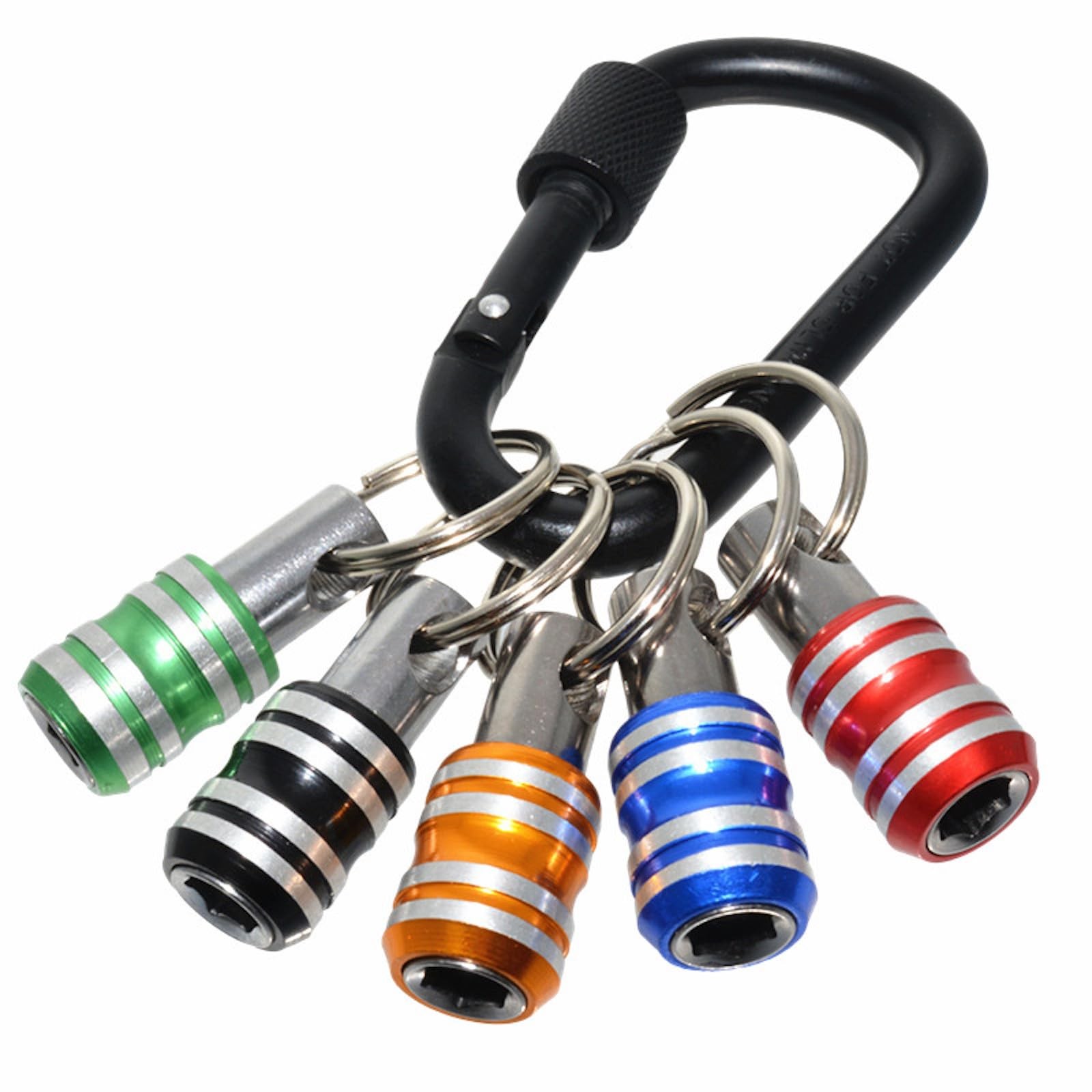 Bahagia 5PCS Bit Holder Keychain, 1/4 inch Hex Shank Quick Small, 5pcs