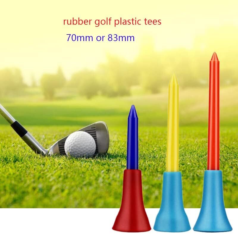 Golf Tees Plastic, Unbreakable Tee 3 1/4" Long Tees, Black & White