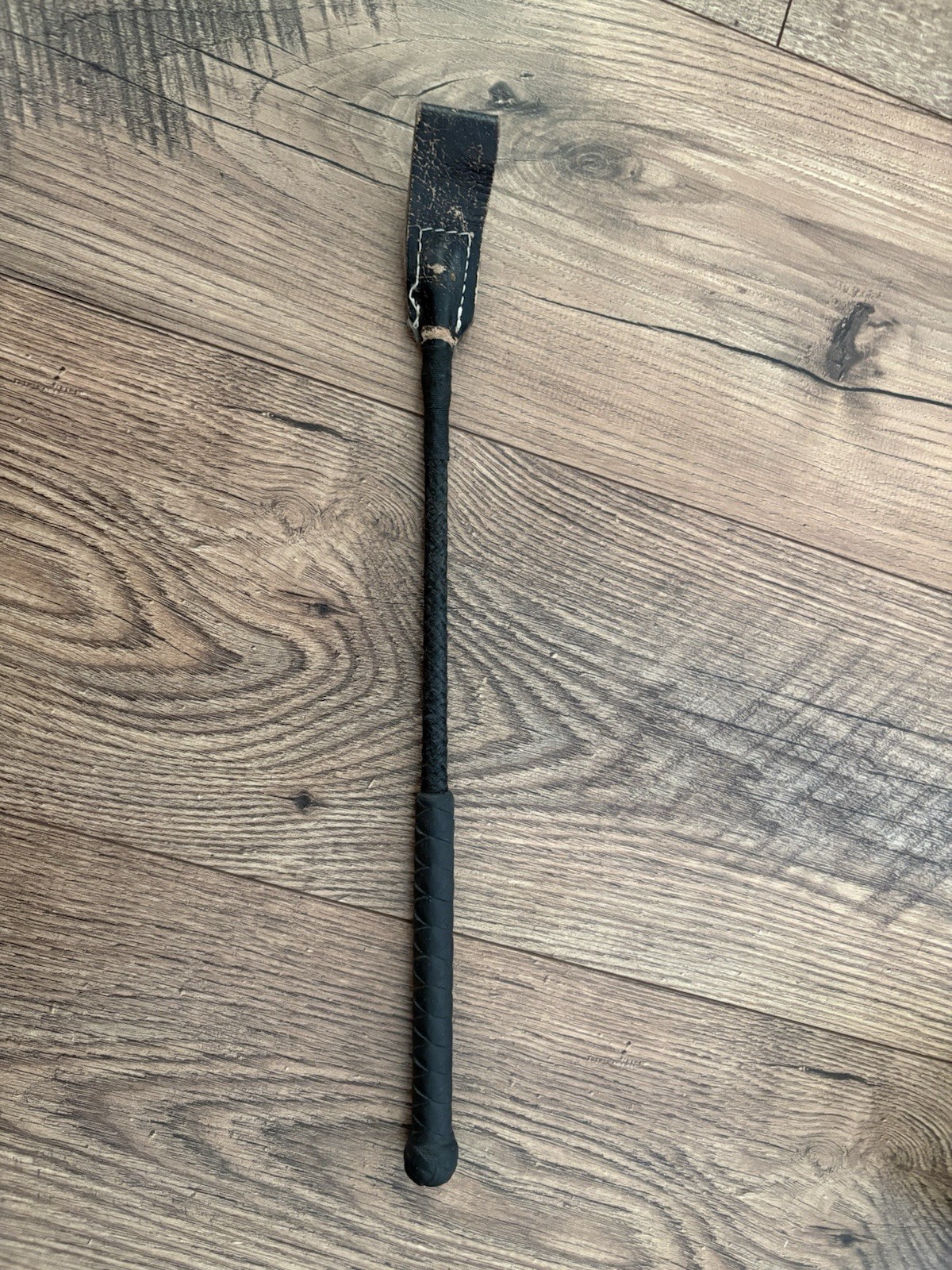 16 Inch Leather Horse Whip Riding Whip Jump Bat for Equestrian Training