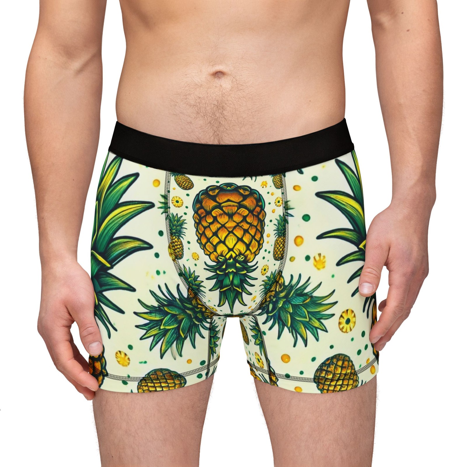 Upside Down Pineapple Men's Boxers, Sexy Swingers Boxer Shorts, Cruise Underwear