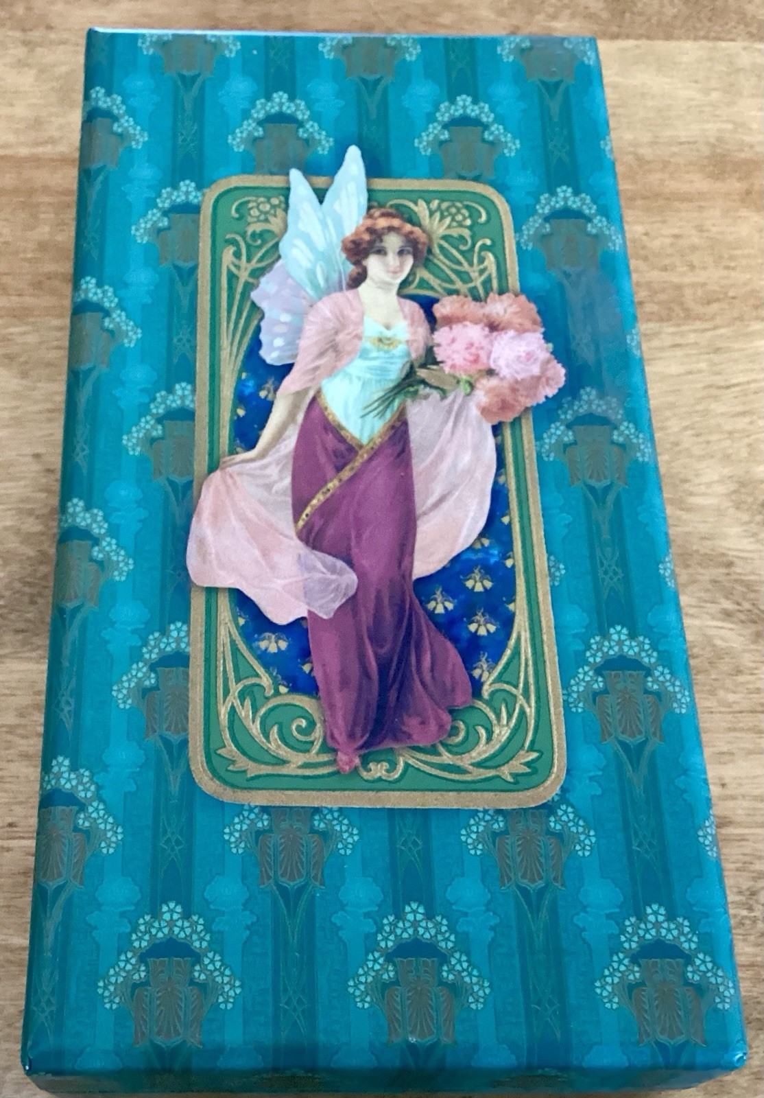 Punch Studio 53738 Nouveau Faerie 10 Count Notecards, Beautiful Storage Box-NEW
