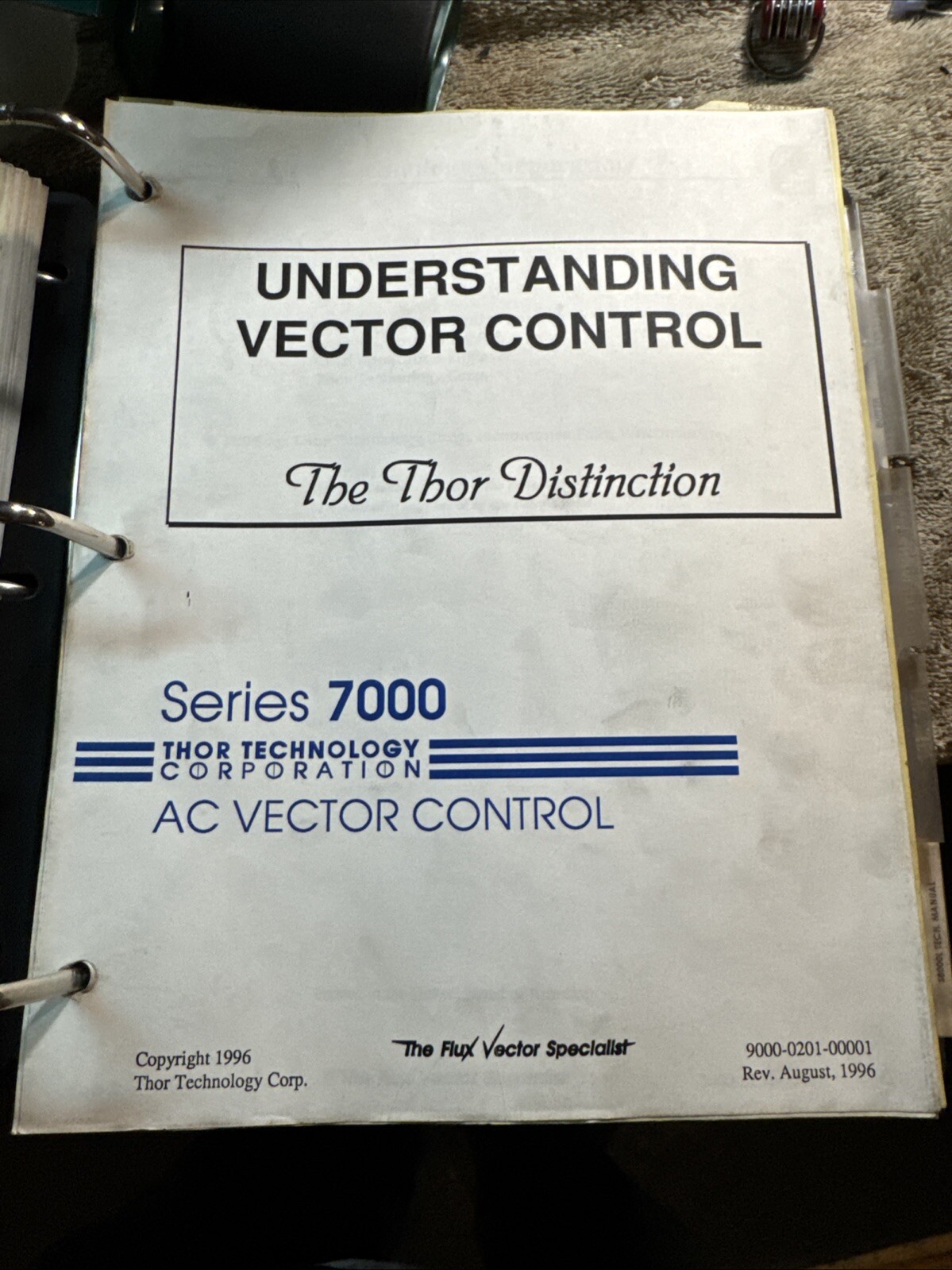 Thor Drives Service manual 7000/8000L, AC Vector Control. Technical Instructions