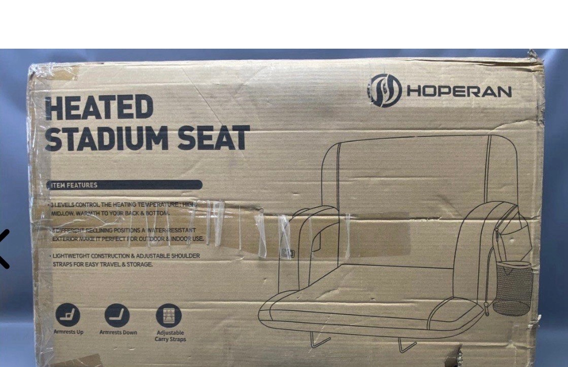Hoperan 21" 2 Person 2 Piece Heated Stadium Seat for Bleachers