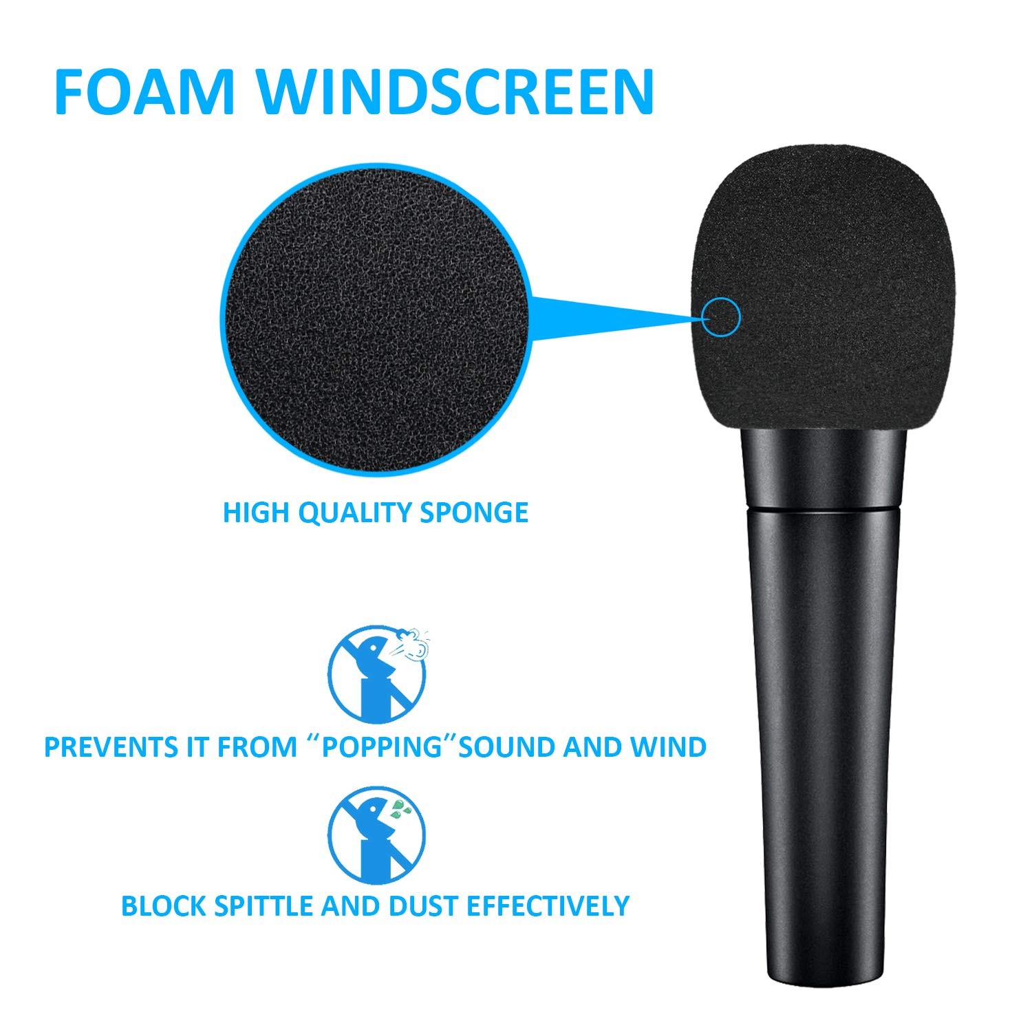 SM58S Microphone Shock Mount Holder with Foam Windscreen for Absorbe Vibratio...