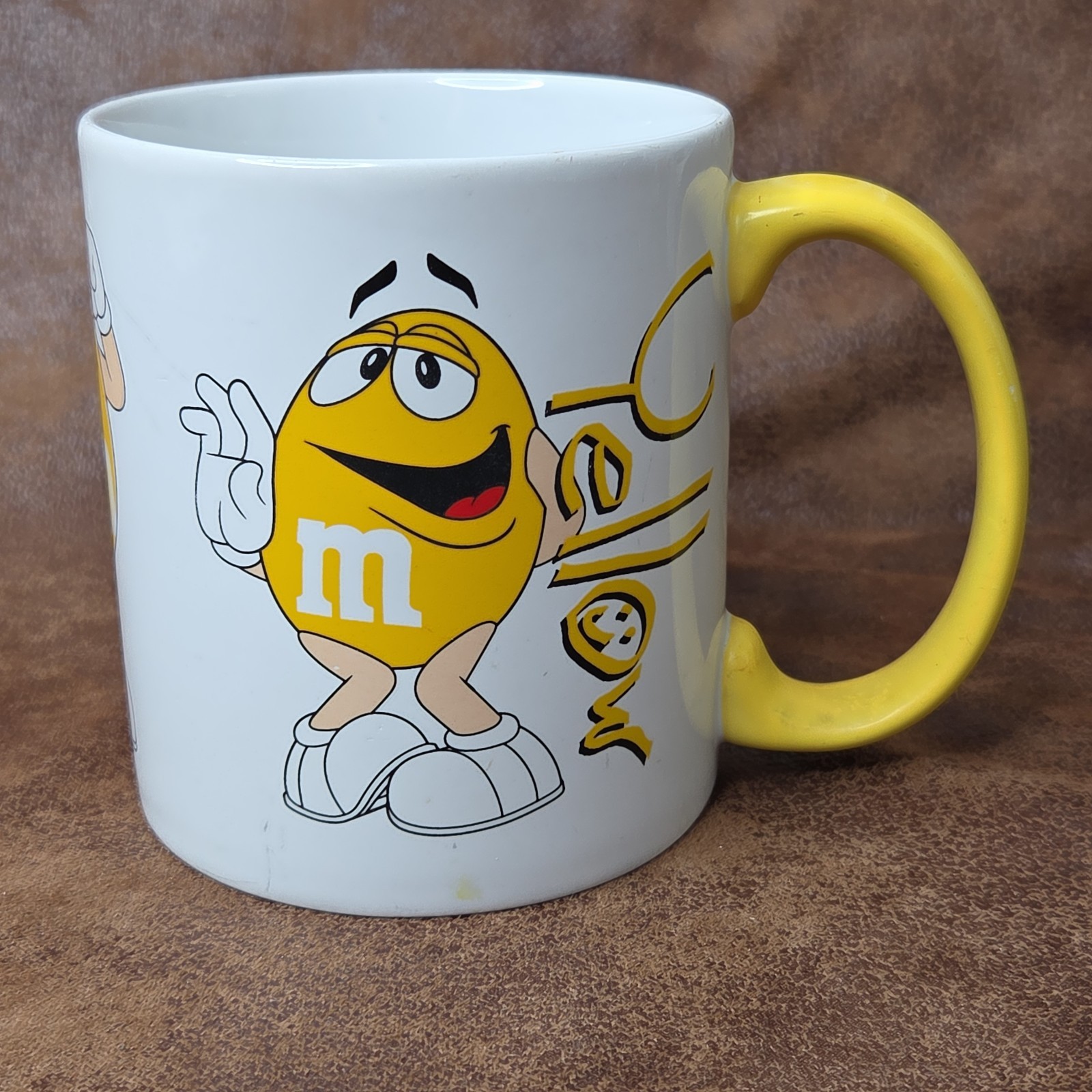 M&M's Coffee Mug Cup Yellow Chocolate M&M Character Officially Licensed Product