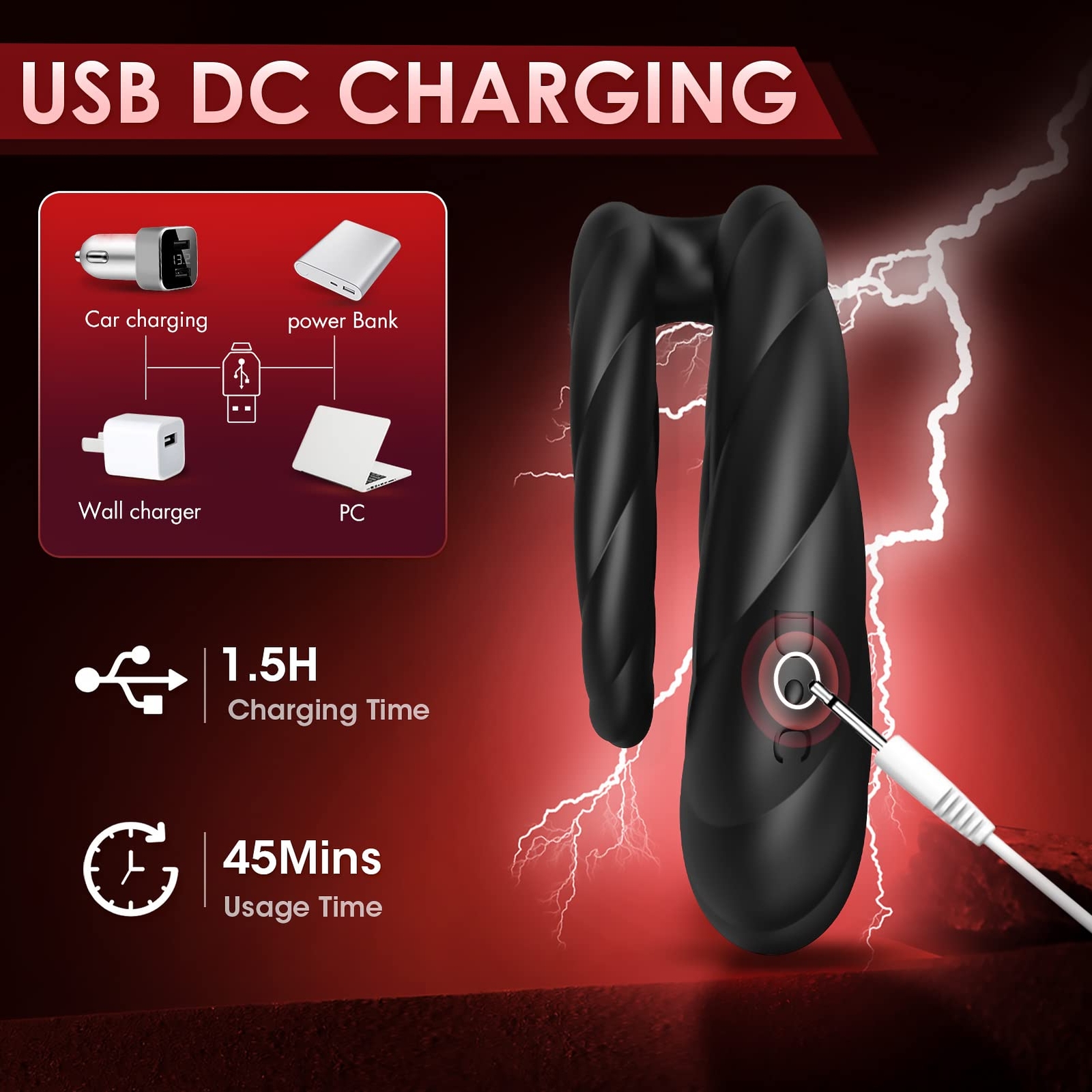 Vibrating Cock Ring Penis Erection Male Prostate Massager Vibrator Men Sex Toys