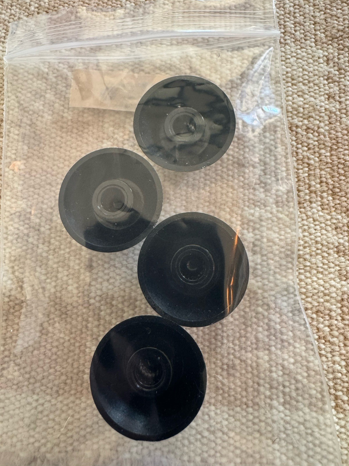Black TopHat / Bell Knobs (Metric size) set of 4