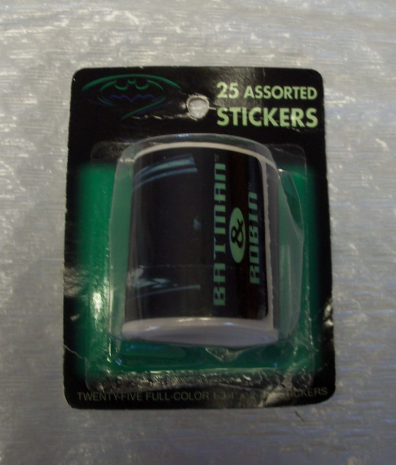 Batman Forever roll of 25 stickers, by Button Exchange/OSP, unused