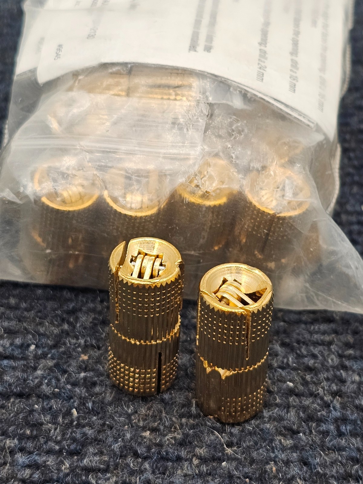 (QTY 24) Barrel Hinge Satin Brass BH144