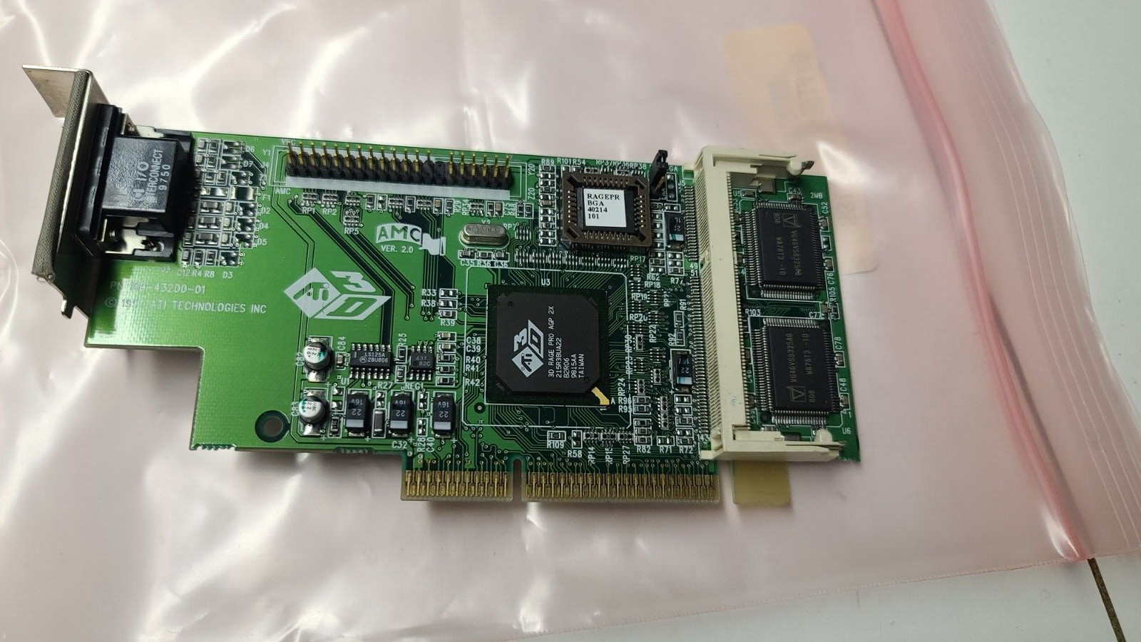 ATI 3D Rage Pro AGP 2x 4meg Low Bay Video Card