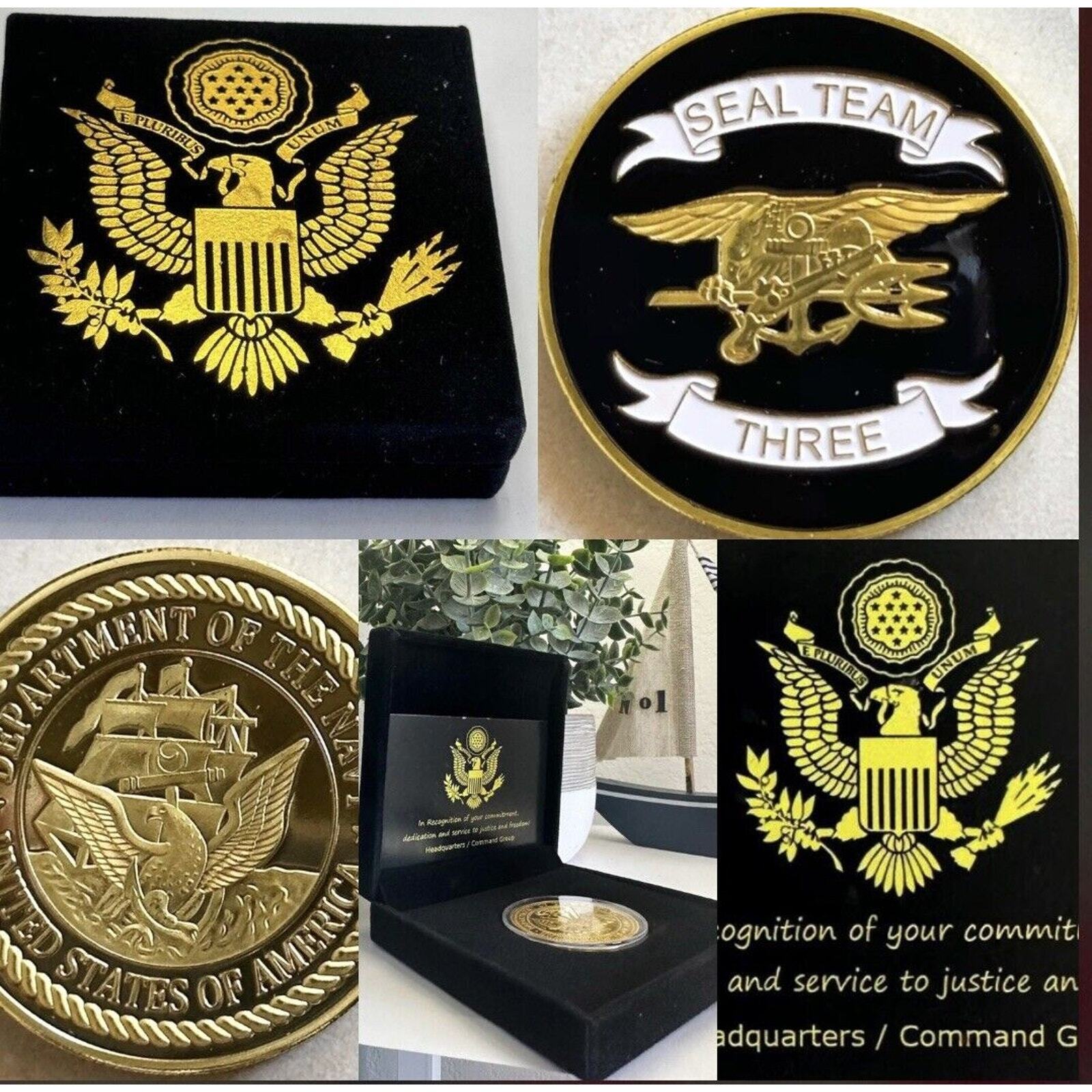 US NAVY SEAL TEAM THREE Challenge Coin USA